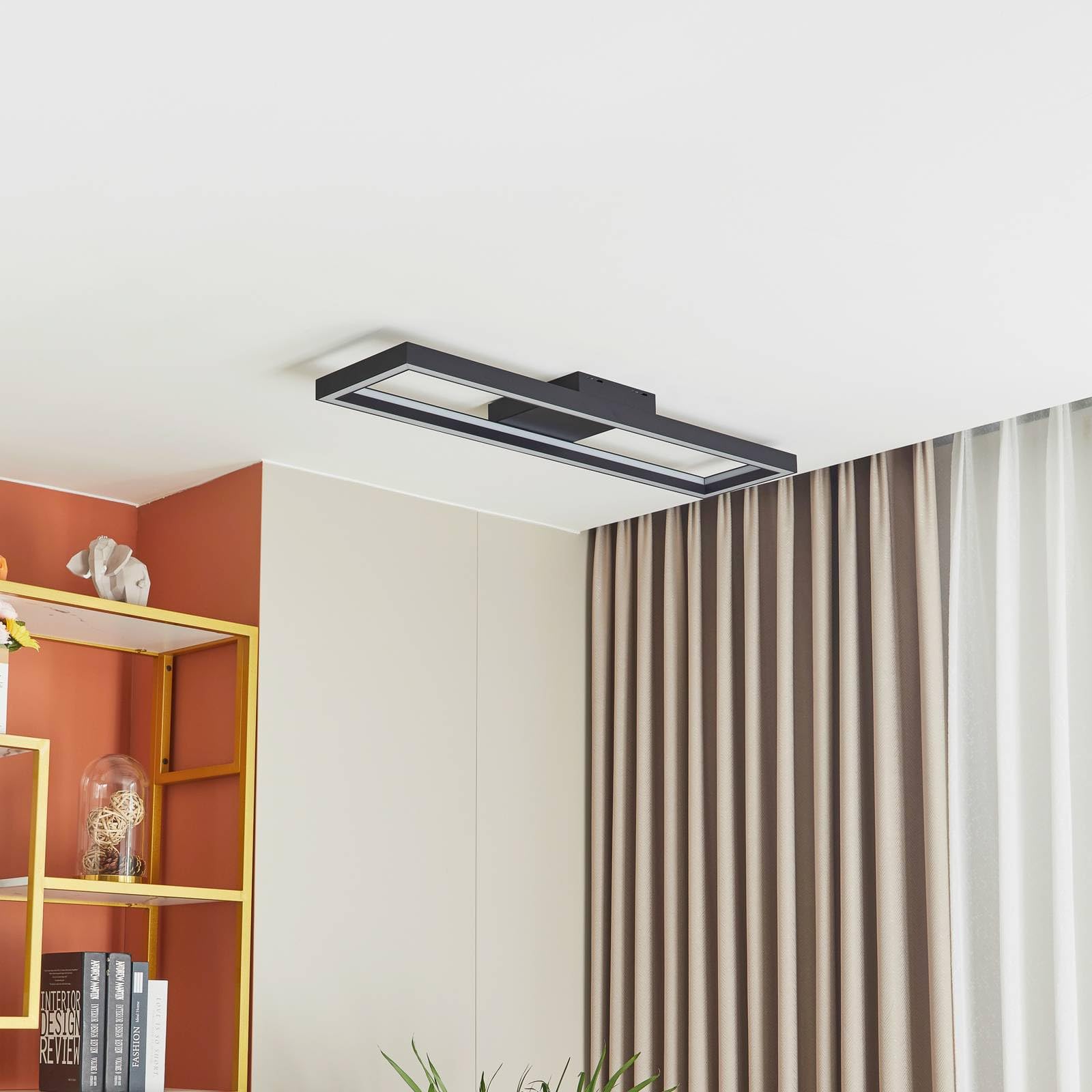Lucande LED Deckenlampe dimmbar, RGB Backlight wechselbare Lichtfarbe (2700-6500K) Fernbedienung App Steuerung Smart Home Wohnzimmerlampe Deckenleuchte