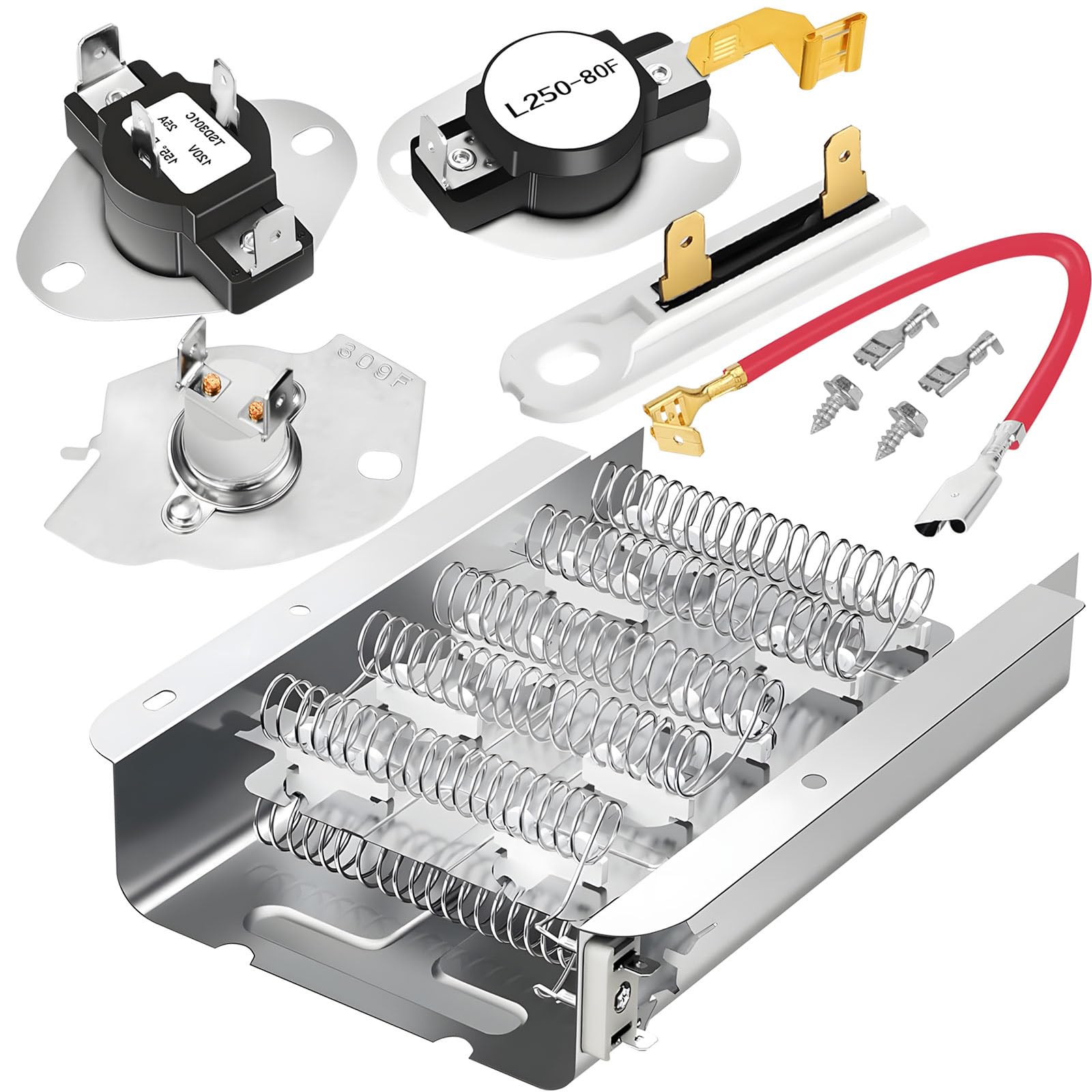 Mekalero Duty Dryer Heating Coil 279838 Repair Set Appliance Repair Component Home Appliance Parts Enduring Heavy Duty Coil