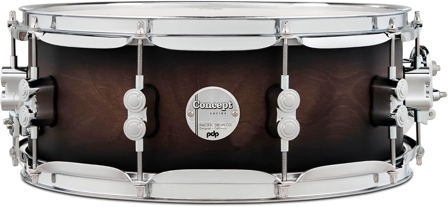 Pdp Concept Series 7Piece Maple Shell Pack W/ 22" Bass Drum & Chrome Hardware - Satin Charcoal Burst