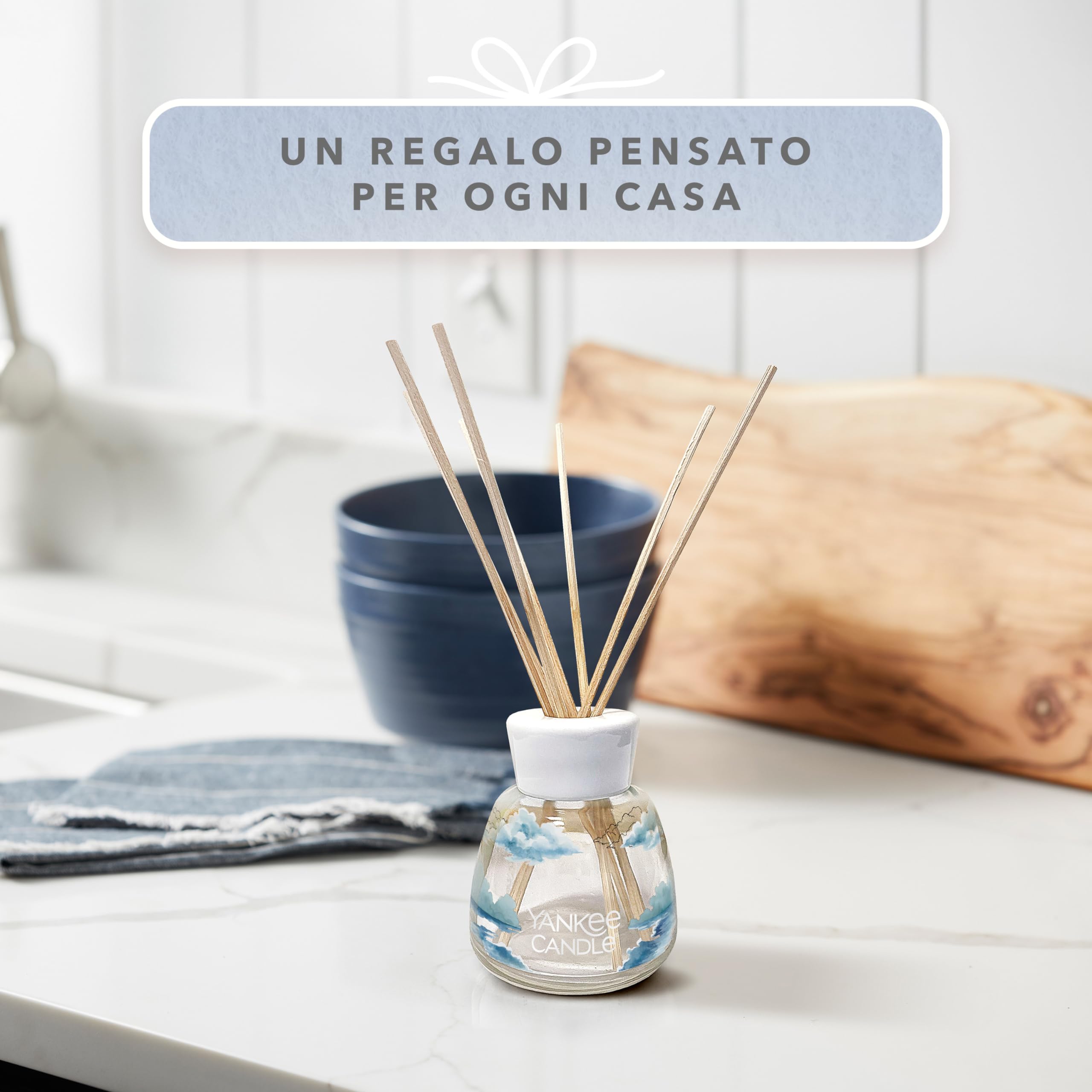 Yankee Candle Signature Diffusore a bastoncini | Aria dell'oceano | 100 ml | Fino a 10 settimane di fragranza | Confezione riciclabile | Un regalo perfetto per una donna
