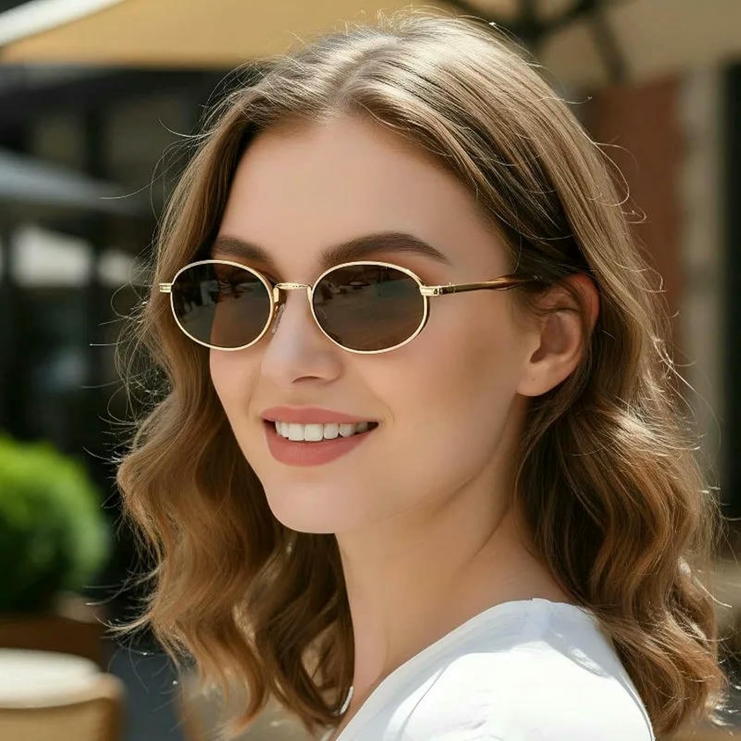 Luxury Retro Oval Steampunk Sunglasses for Men and Women - Lightweight Metal Frame Fashion Eyewear