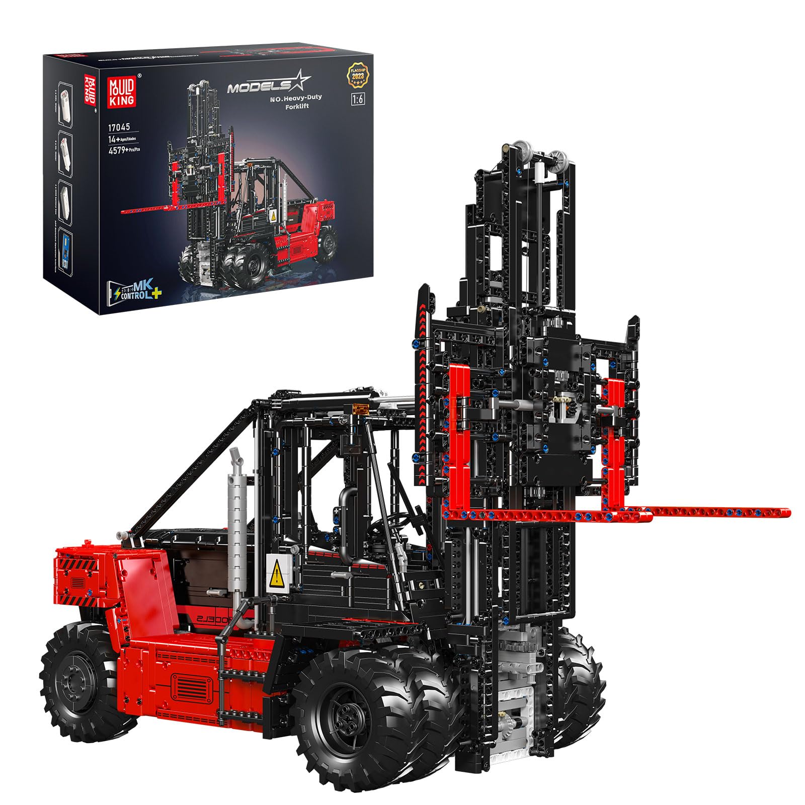 Mould King 17045 Technic Carrello Elevatore Per Carichi Pesanti Telecomandato Giocattolo Per Carrelli Elevatori Con Blocchi Di Costruzione, Adatto Per Adulti Dai 14 Anni In Su (4579 pezzi)