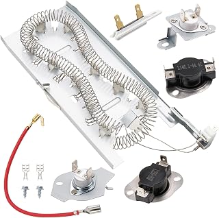 Dryer Heating Element Repair Kit Replaces For Maytag Bravos Model MED7230HW1 MED7230HW0 MED7230HW2 MED7230HW3 MED7230HC1 MED7230HC0 MED7230HC2 MED9700SQ0 MED9700SB0 MED9600SQ0 MED9800TQ0