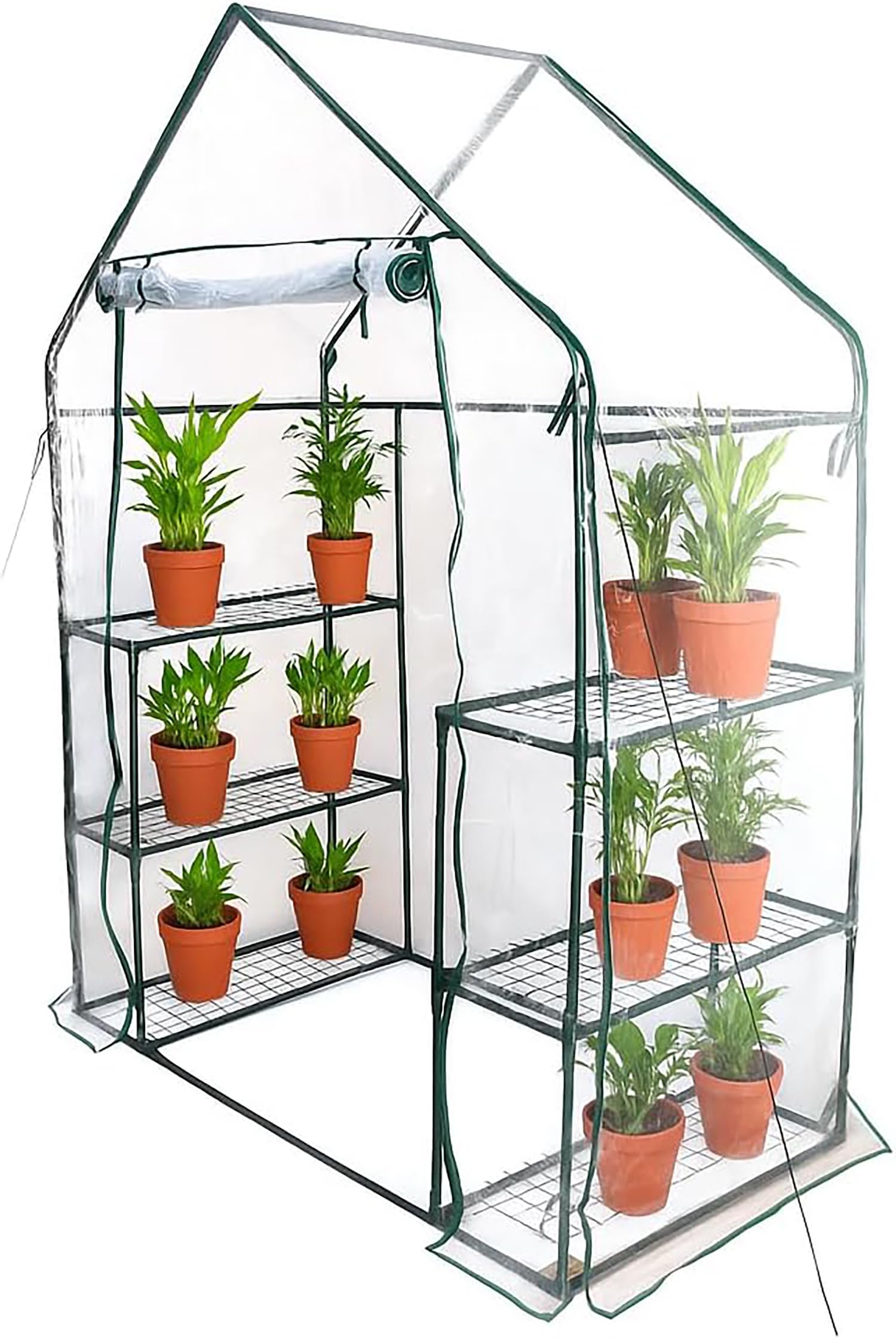 PRADICHI 3-Tier Walk-In Greenhouse for Indoor & Outdoor Use | Durable Frame & Clear PVC Cover | Perfect for Growing Vegetables, Flowers, Herbs & Seedlings