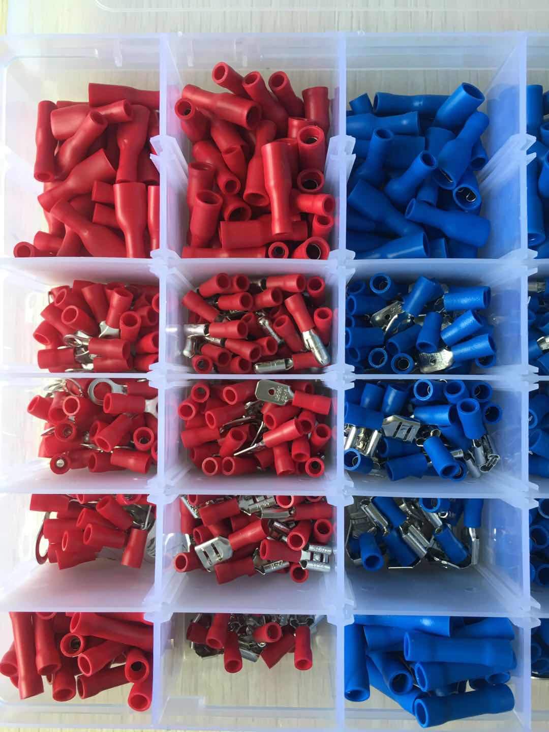 Davitu Terminals - 720Pcs Assorted Insulated Electrical Wire Terminals Crimp Connector Spade Set Red