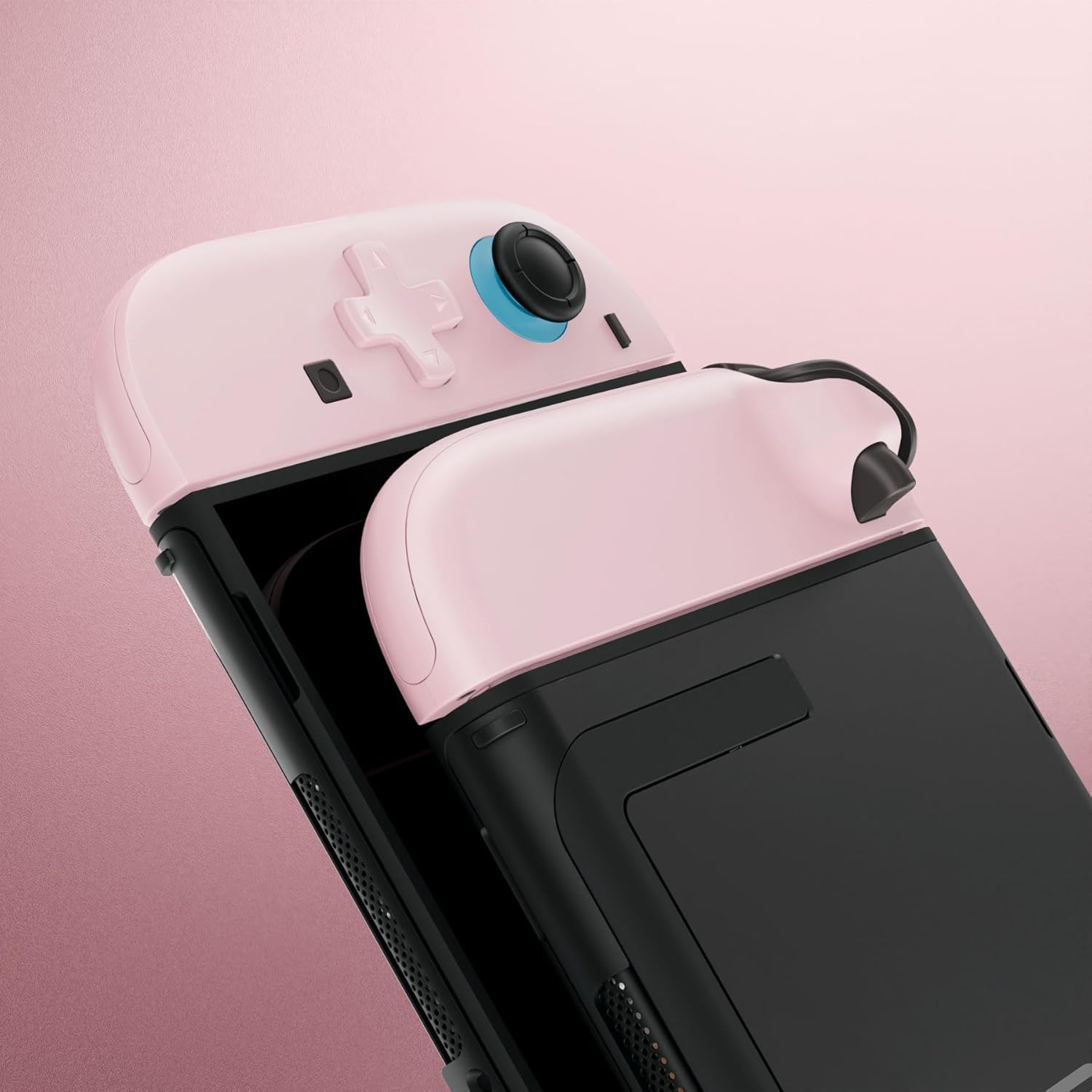 eXtremeRate DIY Replacement Shell (D-Pad Ver) Buttons for Joycon 2, Custom Full Set Housing + Decorative Strips + Middle Bracket + Buttons for Nintendo Switch 2 - Deluxe Version - Cherry Blossoms Pink