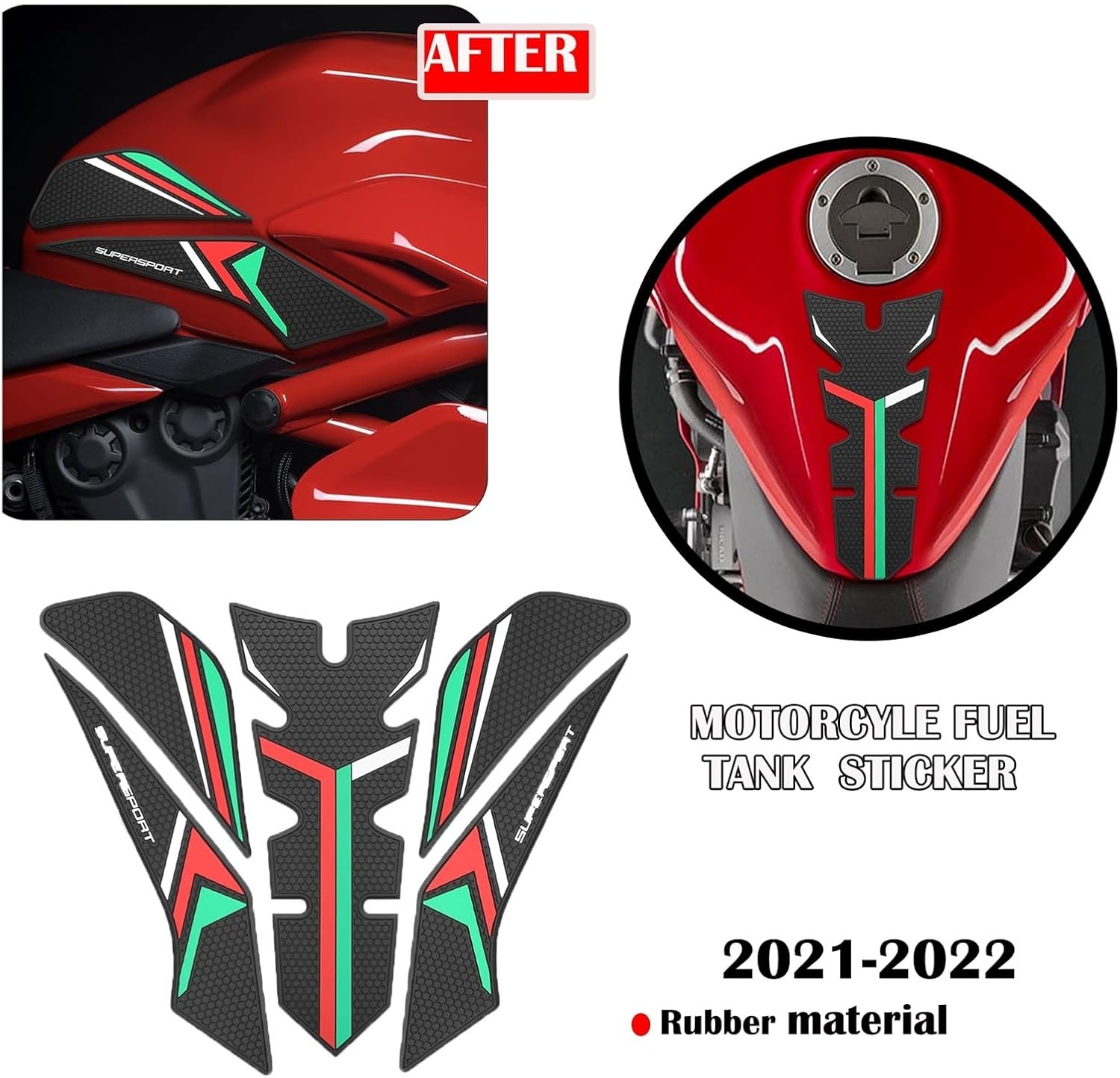 Compatible With DUCATI SUPERSPORT 939 950 Motorcycle Fuel Tank Pad Protection Knee Grip Pad Side Sticker Fuel Tank Traction Pad