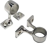 KEEHUI Pair 316 Stainless Steel Marine Grade Boat Handrail Center Brackets for 1" Tubing - Corrosion-Resistant Stanchion Mounts