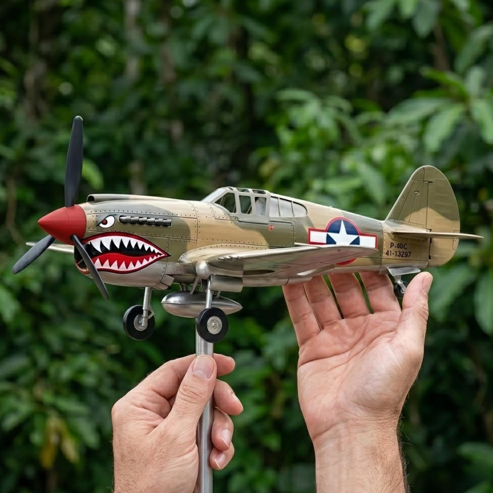 3D Flugzeug Wetterfahne, Metall Windmühle Garten Windrad, Outdoor Windspinner Gartenskulptur, Eisen Edelstahl Garten Dekoration Für Außenbereich Dekoration