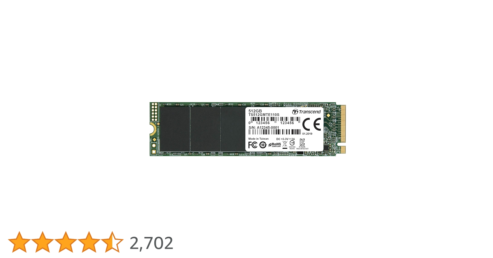 Amazon | トランセンドジャパン Transcend PCIe M.2 SSD (2280) 512GB