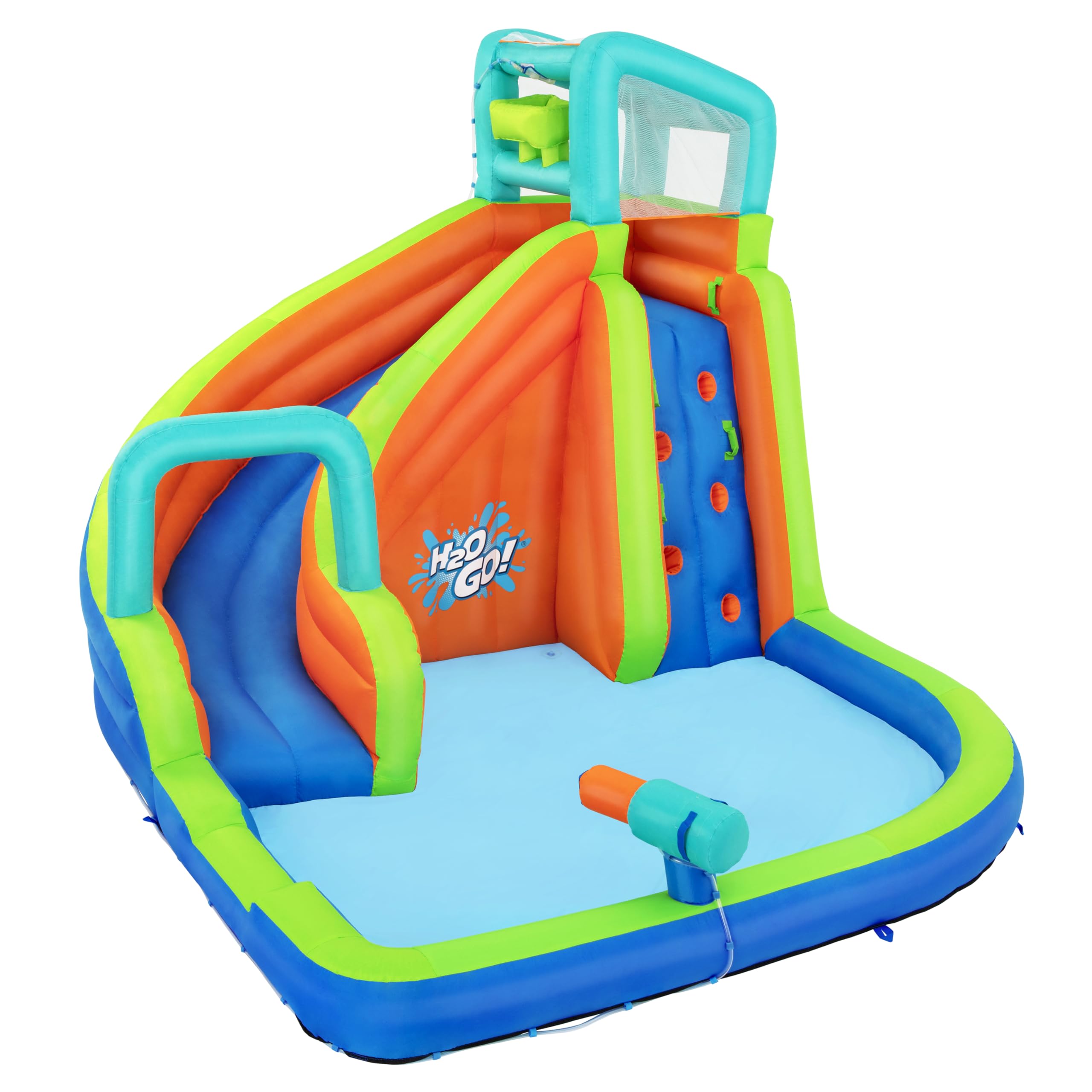 Bestway - H2OGO! Parc Aquatique Gonflable Turbo Splash - 365 cm x 320 cm x 270 cm - Multicolore