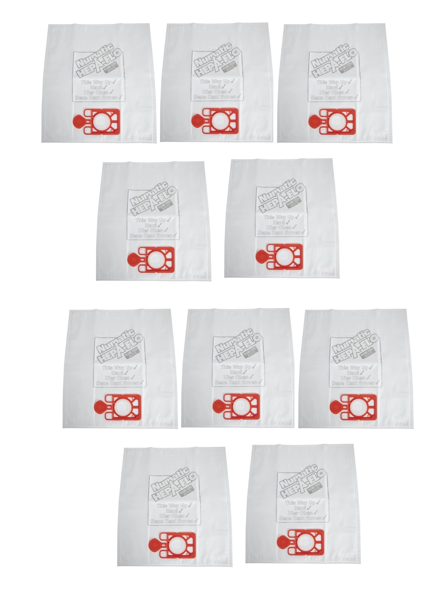 Genuine Henry Hetty James Harry Vacuum Cleaning Filter Bags | Hepa-Flo NVM-1CH | Double Layer Paper Dust Bag | Compatible With Various Numatic International Hoovers Models