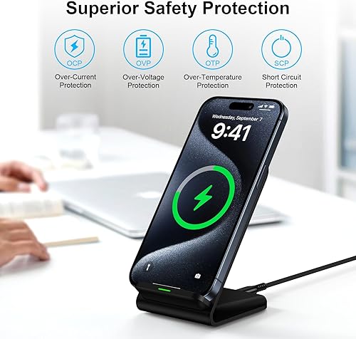 Miniatura 5 de Samsung Cargador inalámbrico de carga rápida, soporte de carga para teléfono de escritorio, estación de carga Android para Samsung Galaxy S24 Ultra