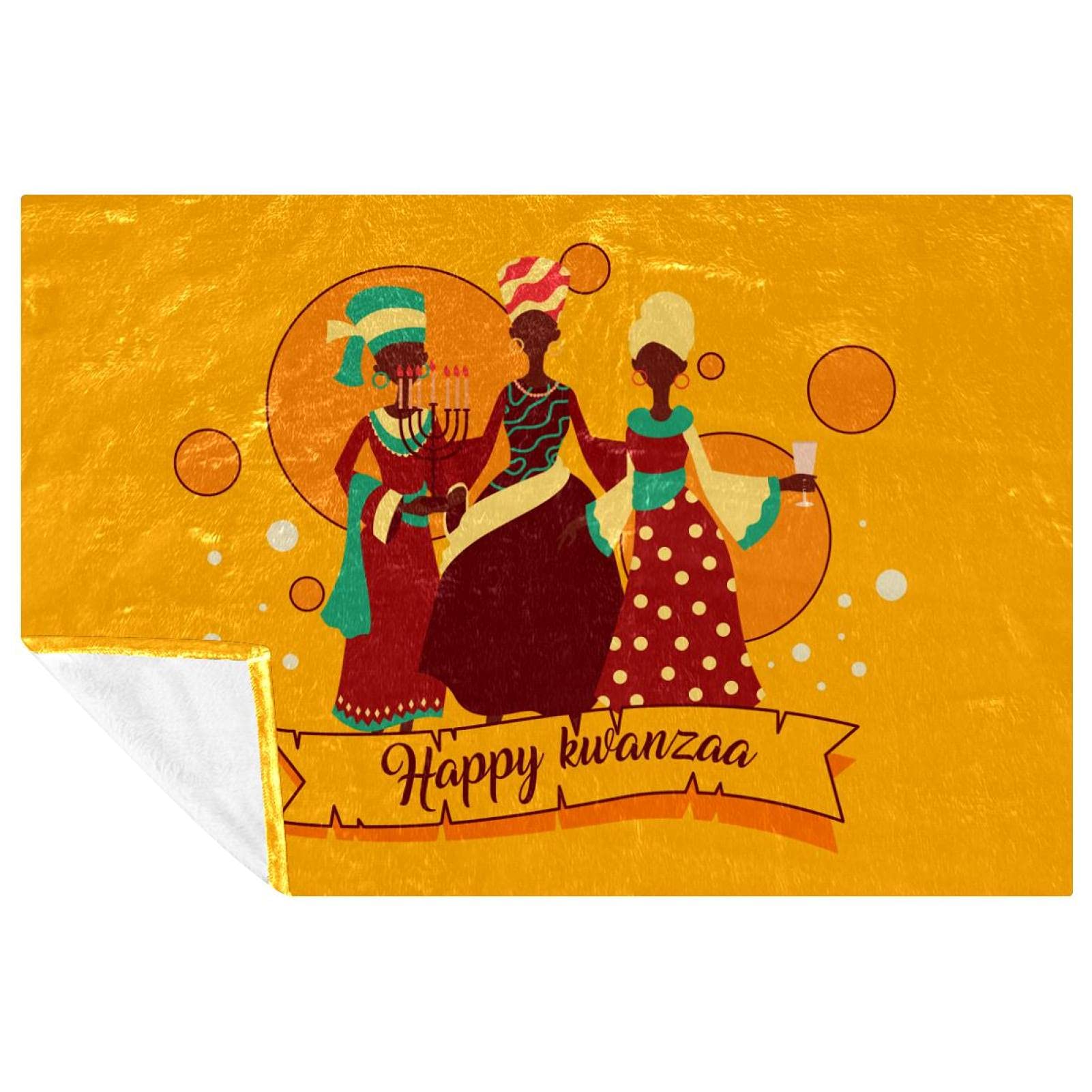 Couverture Kwanzaa chaude de qualité supérieure pour lit et canapé douillet