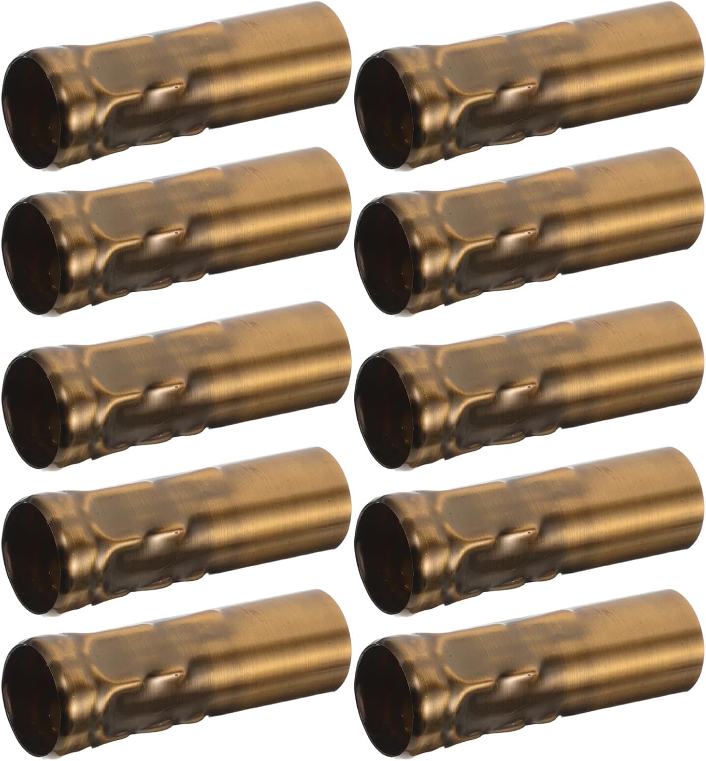 10pcs Vintage Candle Drip Sleeve Covers 25x80mm Metal Lamp Base Sleeves for Hanging Chandelier Lighting Fixture Socket DIY Accessories