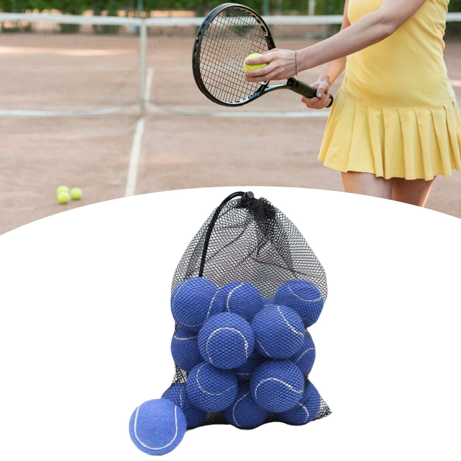18 Stück Tennisbälle, Elastische Trainingsbälle Aus Filzgummi, Geeignet für Kinder, Erwachsene, Übungen Und Hunde