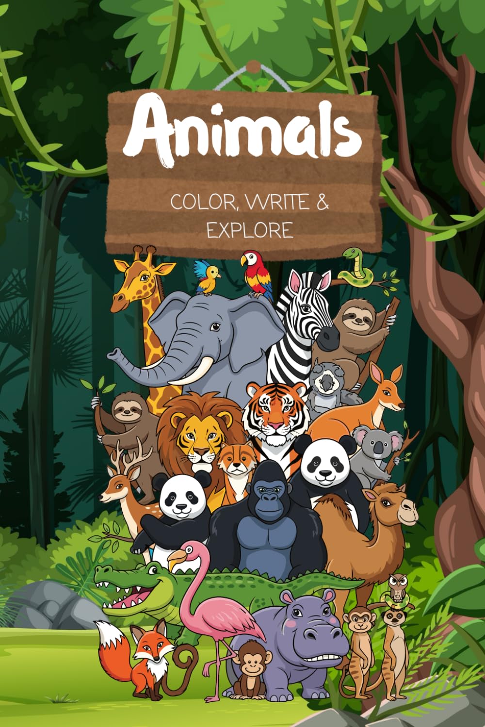 Color, Write & Explore – A Fun Alphabet Coloring & Writing Adventure for Kids: Cute Animal Coloring Pages, ABC Writing Practice & Creative Activities for Children Ages 3–8