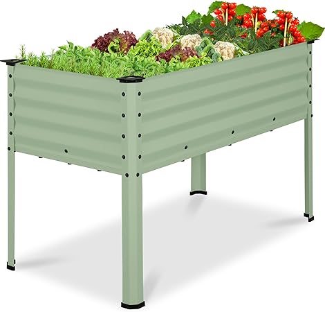 Best Choice Products 48x24x30in Galvanized Raised Garden Bed, Metal Elevated