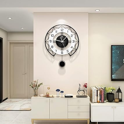Large Wall Clock for Living Room Decor Modern Silent Pendulum Wall Clock for Home House Kitchen