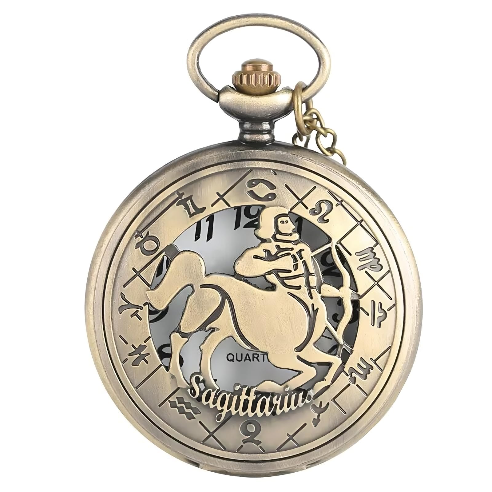 Tiny Tim Sagittarius Zodiac Sign Vintage Working Gandhi Style Pocket Watch for Men & Woman Antique Gift (Sagittarius) (B0CNF1P4RD) Amazon Price History, Amazon Price Tracker