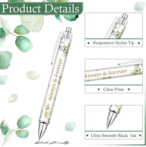 Miniatura 2 de 36 bolígrafos de boda, bolígrafos de despedida de soltera retráctil, bolígrafos negros para invitados, libros, bodas, despedidas de soltera,