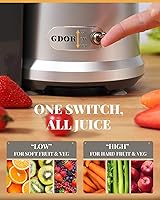 Vista 3 de Powerful 1200W GDOR Juicer with Larger 3.2" Feed Chute, Titanium Enhanced Cutting System, Centrifugal Juice Extractor Maker with Heavy Duty Full