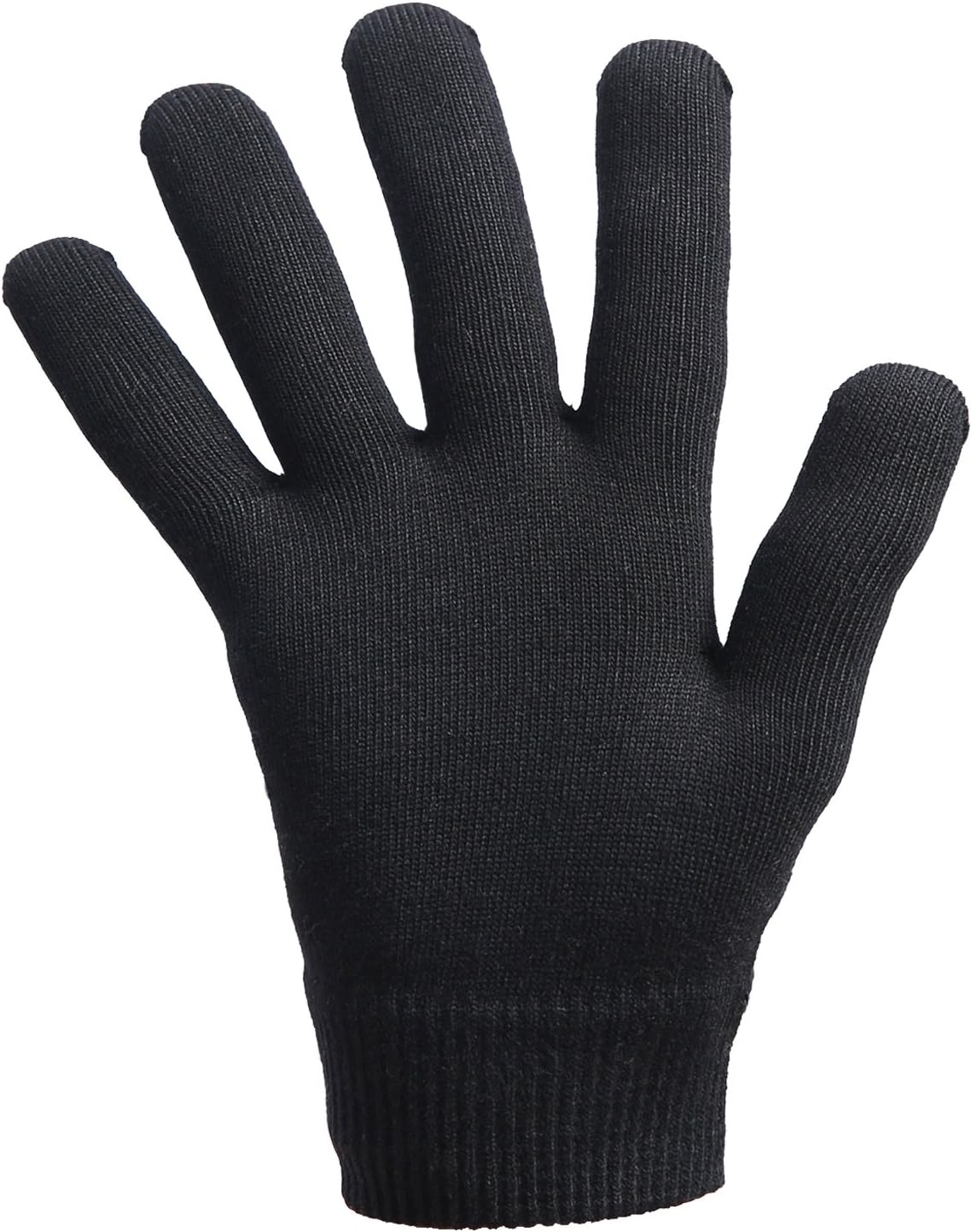 Moisturizing Gel Lined SPA Gloves for Women Overnight Repair Dry Hands, Cracked Skin and Exfoliate Skin (Full Fingered Gloves, Black)