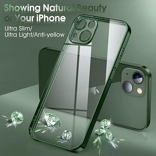 Miniatura 6 de Supdeal Funda transparente para iPhone 13 Mini, No amarilla Protección de cámara Prueba de caída de grado militar Funda protectora transparente a