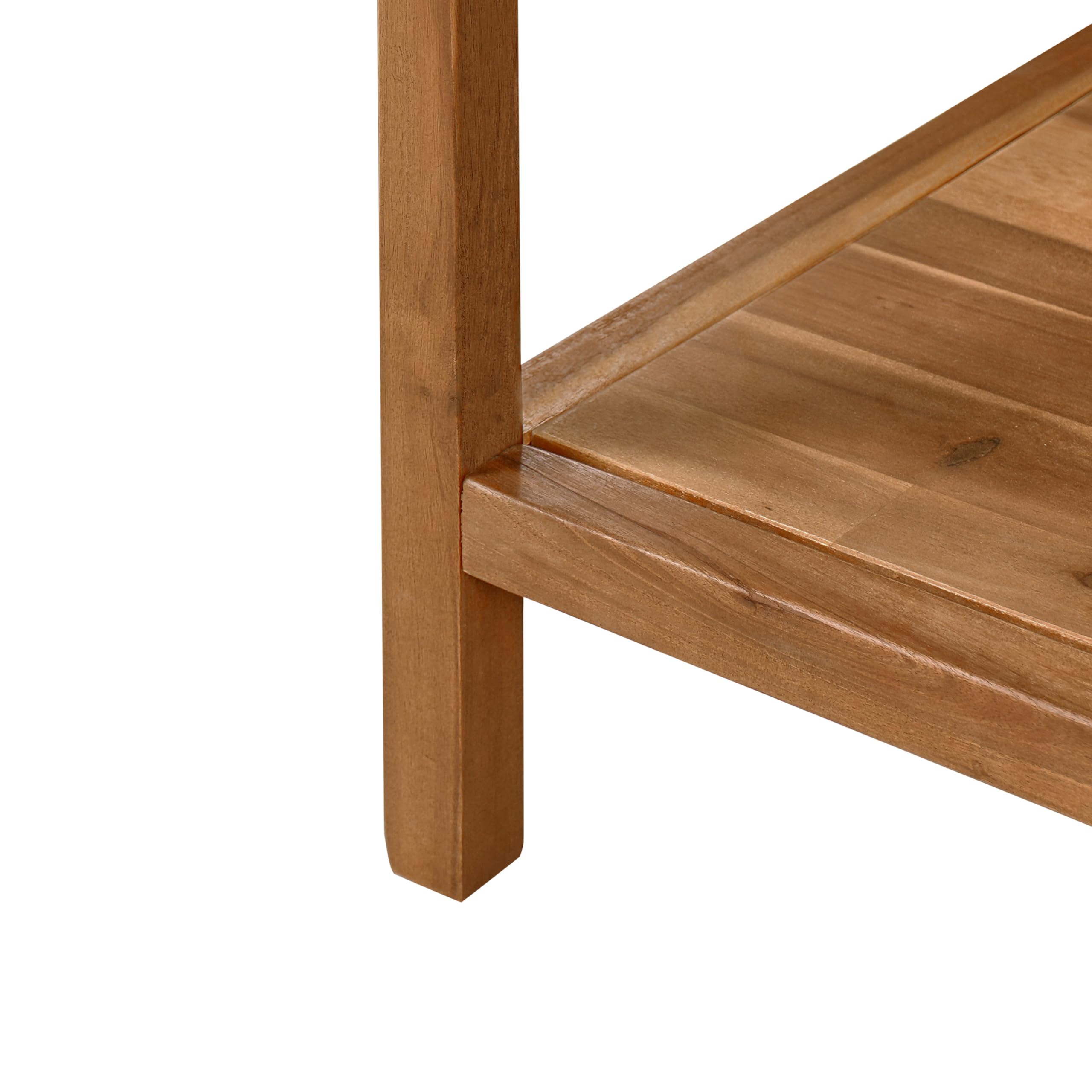 Outdoor-Kücheninsel Akazienholz braun breit 50x80x90 cm mit Regalen Venosa