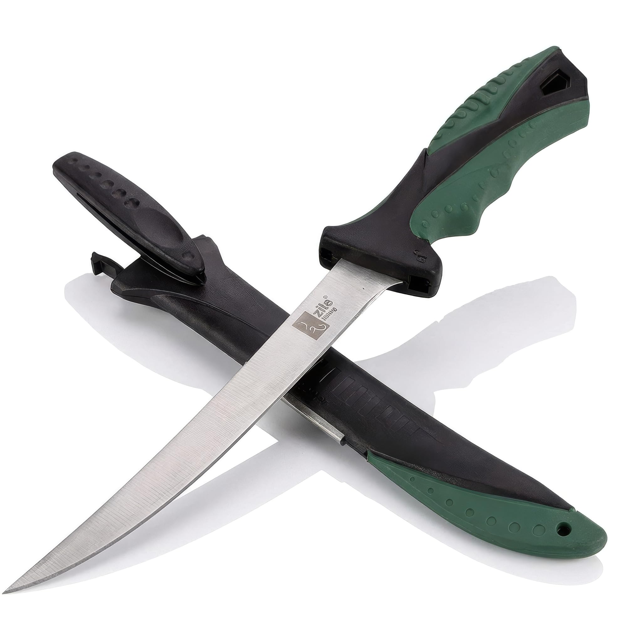 Zite Cuchillo para filetear Fishing 20 cm Hoja Afilada Mango Goma Antideslizante Funda Plástico