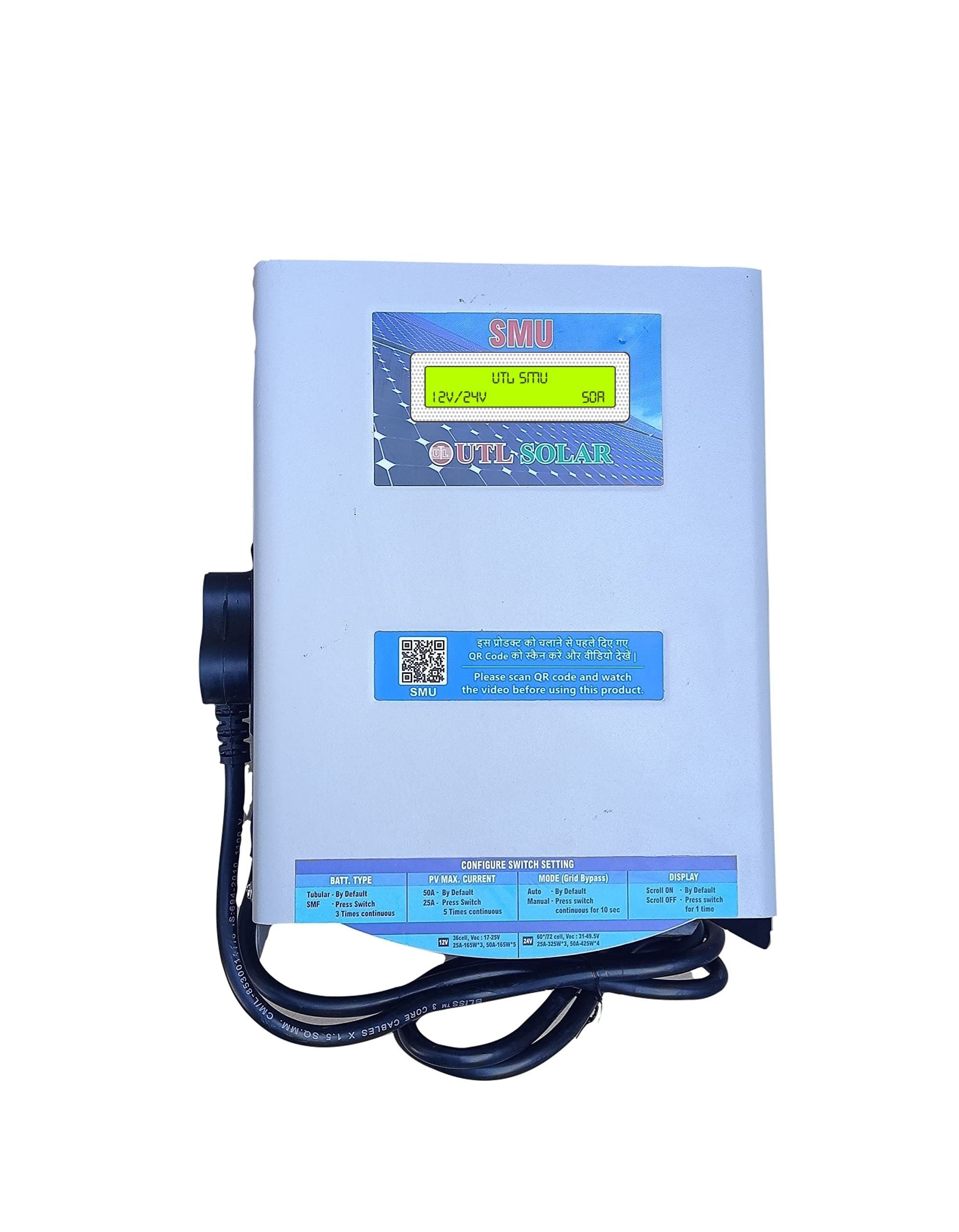 UTL Solar Charge Controller Hybrid SMU 50A, Support - 12V Panel with 12V Inverter Battery, 24V Panel with 24 Volt Inverter Battery (50 AMP) - Image 2 thumbnail