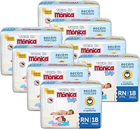 Fralda Turma da Monica Baby Jumbinho RN 144 Unidades