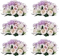 Vista 12 de Bolas de flores artificiales para centros de mesa: 2 piezas de rosas rojas para centros de mesa, arreglos florales, centro de mesa para bodas