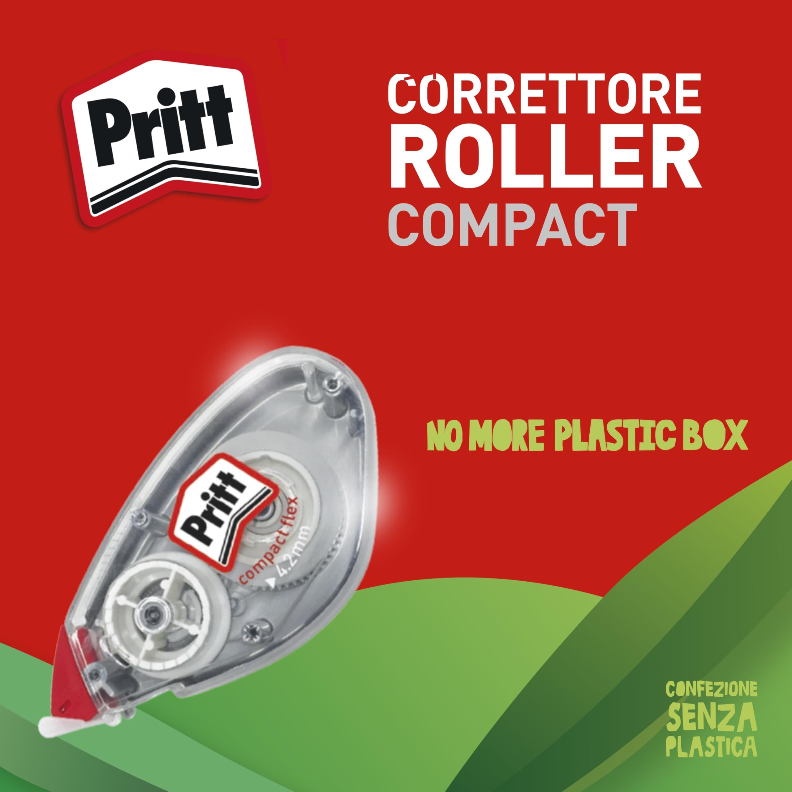 Pritt Flex Roller Bianchetto a Nastro Correttore Riscrivibile Confezione da 2 (4.2mmx10m)
