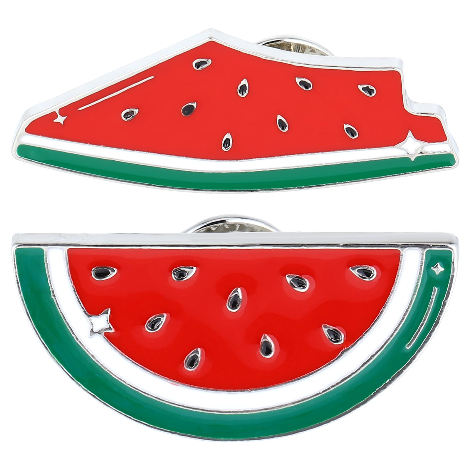 FOMIYES Wassermelonen Brosche 2er Set - Süße Emaille Ansteck