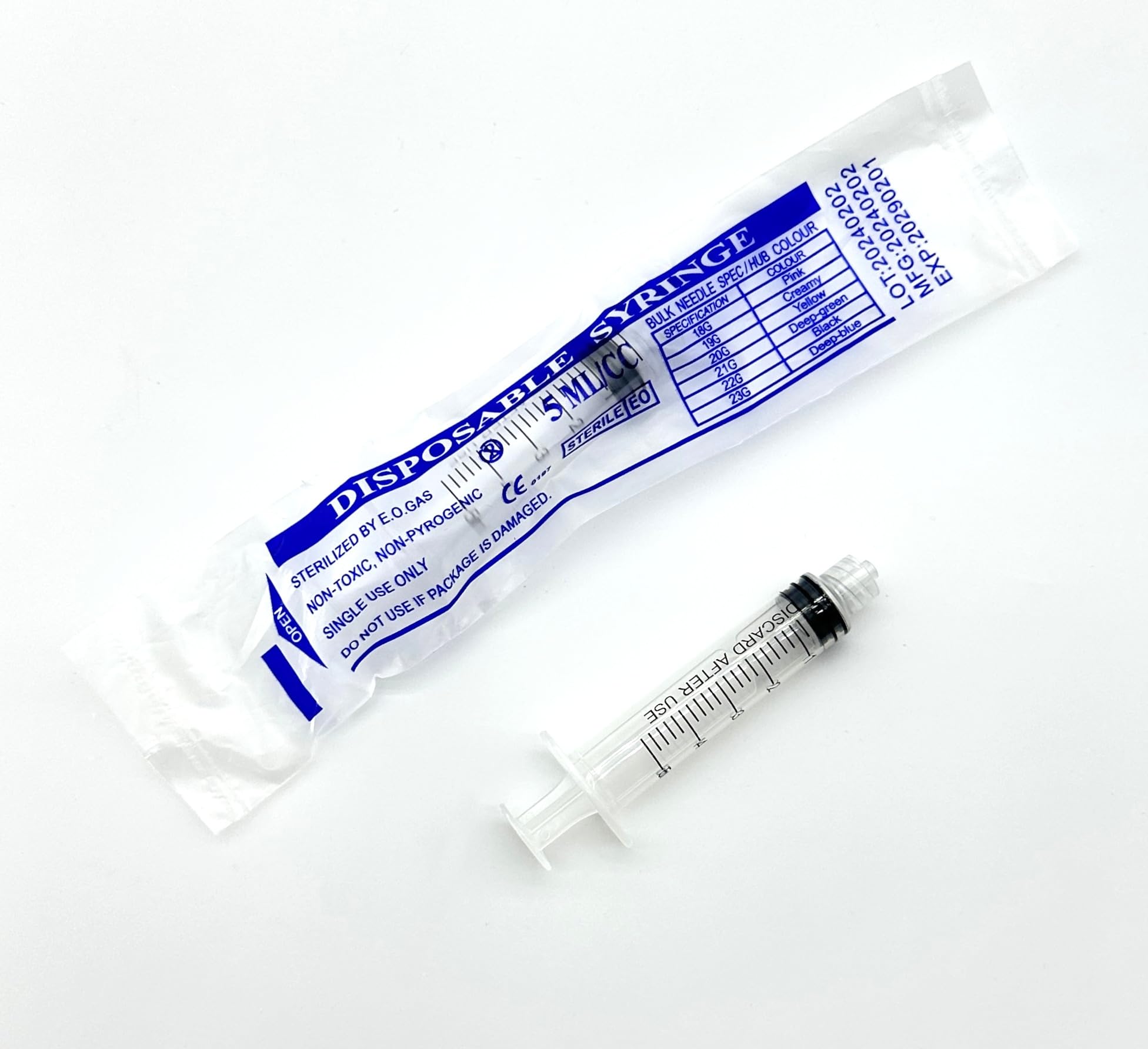 5mL Luer Lock Syringes, Sterile, Individually Sealed, 100 Pcs Per Pack, Needle-Free — Amazon image 3