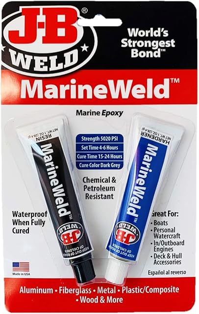 J-B Weld 8272UK JB8272 Marine Weld Waterproof 2 Part Epoxy Adhesives