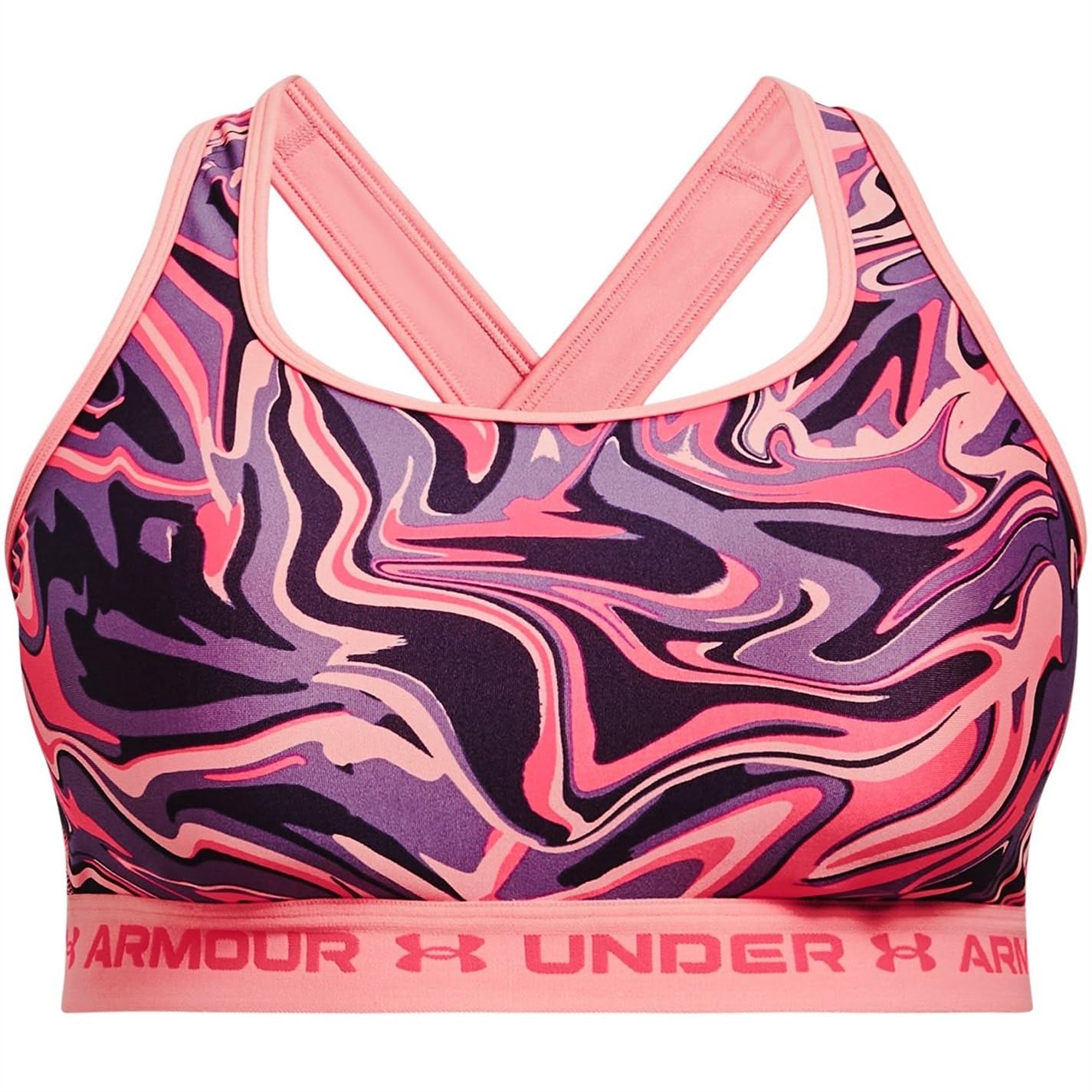 Under Armour Crossback Mid Print Sujetador Deportivo Mujer (Pack de 1)