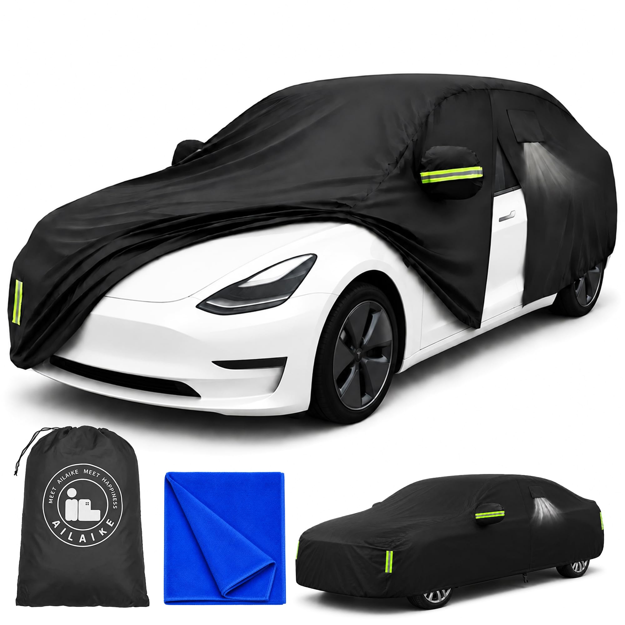 Car Cover Waterproof All Weather Custom Fit for Model 3.