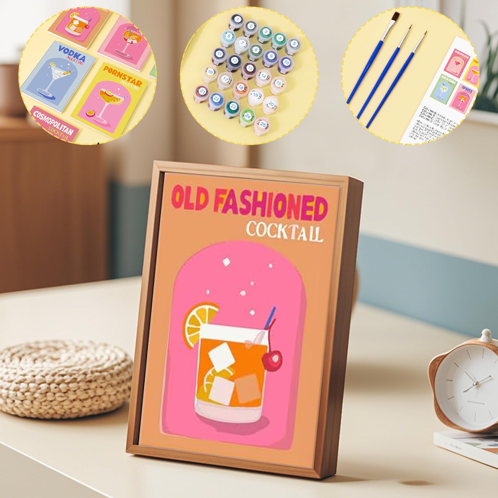 Peinture Par Numéro Adulte Peinture à L'huile De Bricolage Avec Brosses