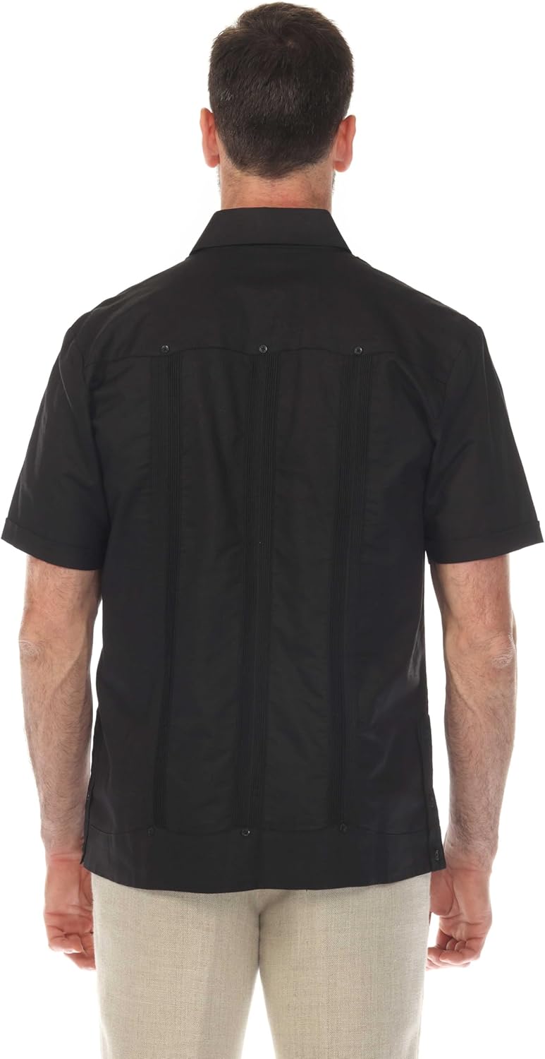 Mojito Men's Traditional Guayabera Shirt Premium 100% Linen Short Sleeve 4 Pocket Design - Image 6