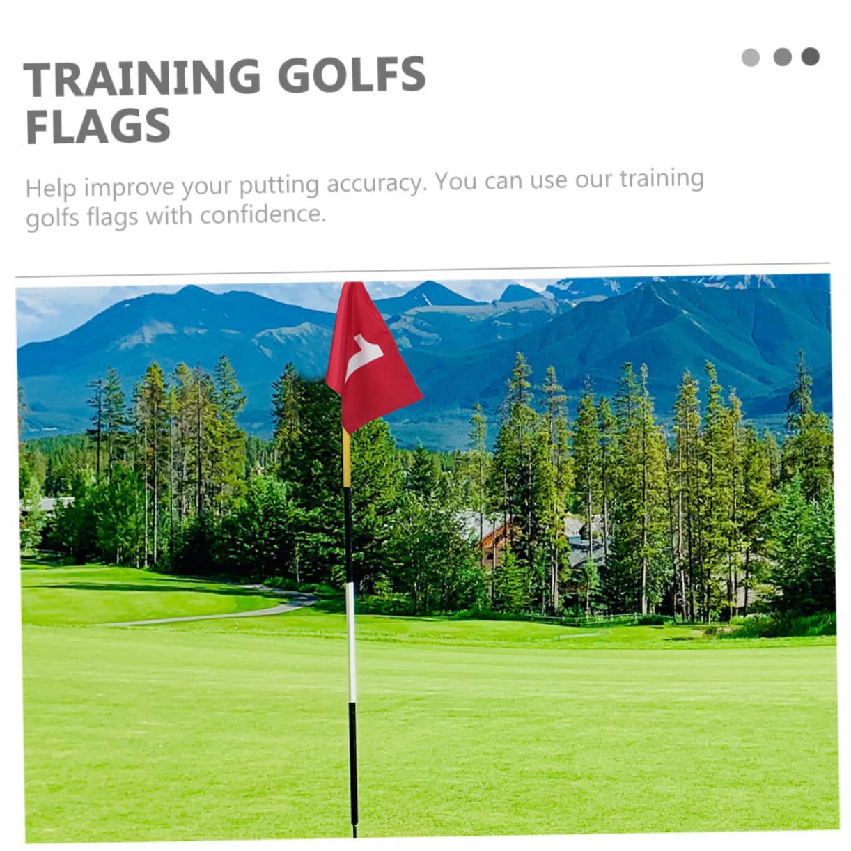 TOGEVAL 4pcs Golf Hole Flags Practical Golfing Flags Numbered for Training and Improving Pace