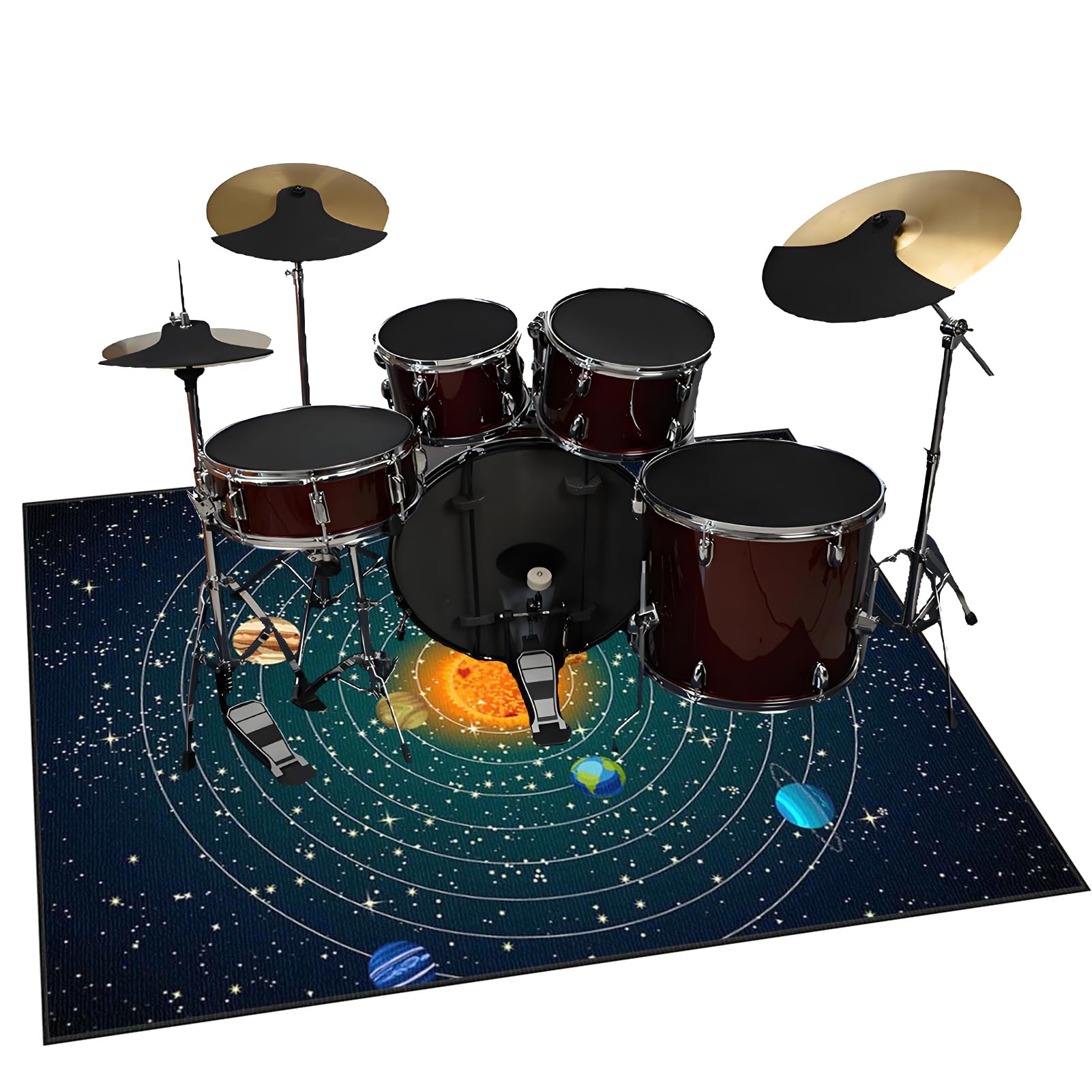 200 x 160 cm Tappeto per Batteria Tappetino per Batteria, Tappeto Insonorizzato Drum per Batterie Elettroniche, Tappeti Antiscivolo Batteria per Tamburo Rullante Acustica e Altri Strumenti Musicali
