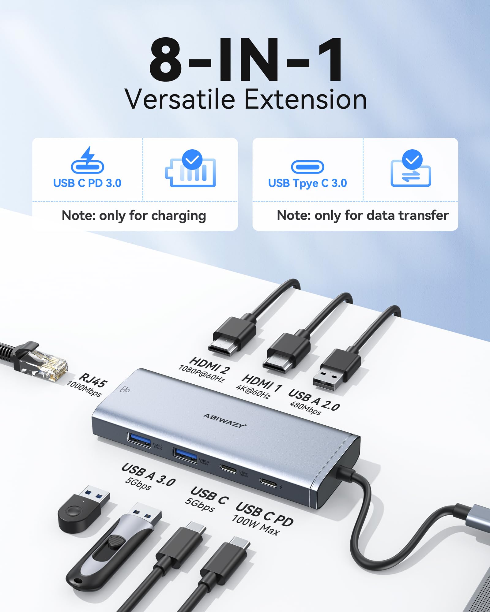 Amazon | MacBook Pro Air用ドッキングステーション、USB Cハブ