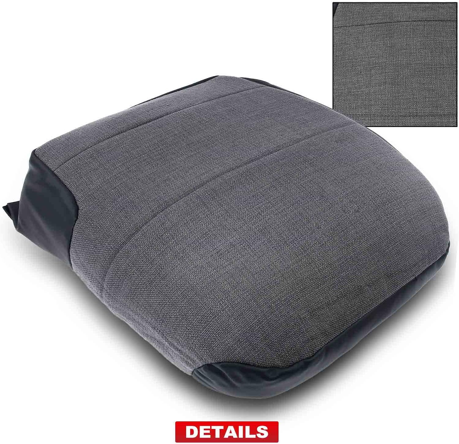 A-Premium Front Driver Car Seat Cover Compatible with GMC W4500 Forward 1998-2006 Isuzu NPR NQR 1995-2006 NRR 2005-2006 NPR-HD 1999-2006 Dark Gray
