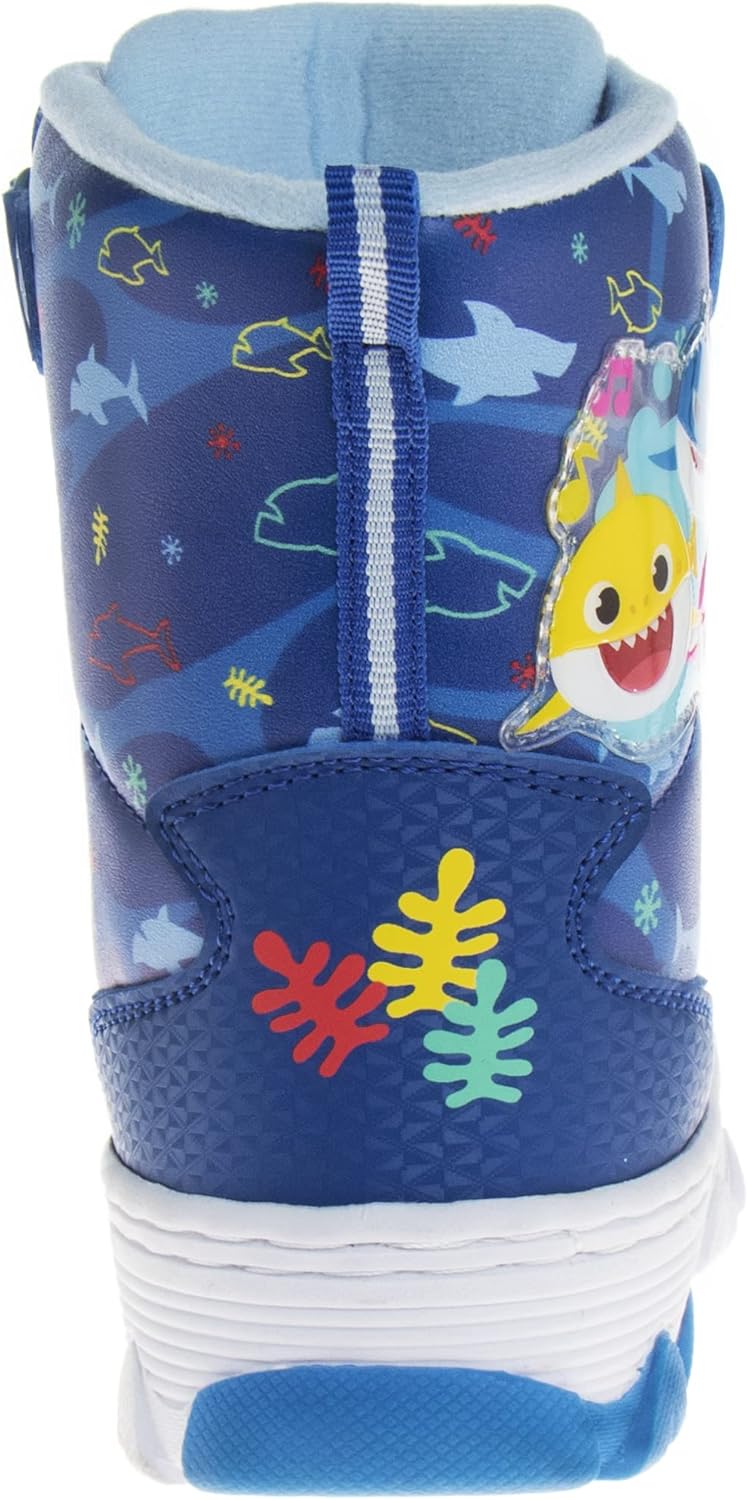 Baby Shark Snow Boots for Kids Outdoor Warm Cozy Boys Girls Winter Boots Size Toddler - Little Kid