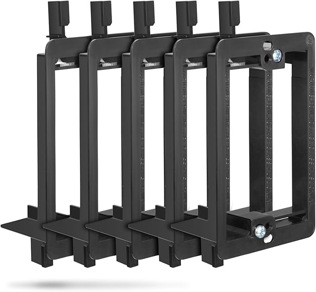 Fosmon Wall Plate Mounting Bracket, [5 Pack] 1-Gang Low Voltage Wall Plate Mounting Bracket for Cables and Wires