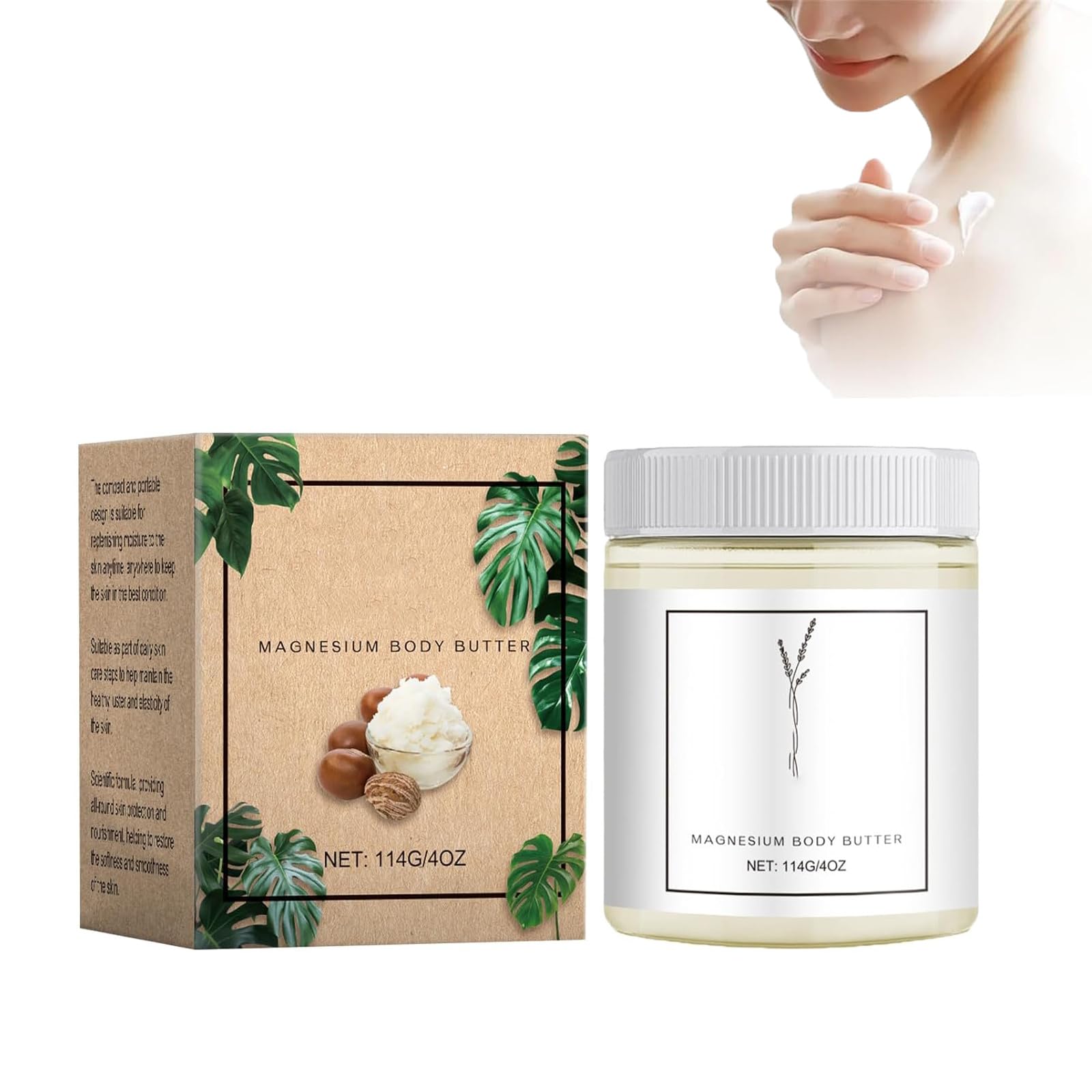 Liexuan Upgrade Mama-Bear Oasis Neuropathy Cream, Magnesium Cream, Magnesium Body Butter, Deeply Moisturizes Skin, Keep Soft Smooth, Clarifying Body Lotion, Suitable for All Skin Types (1pc)