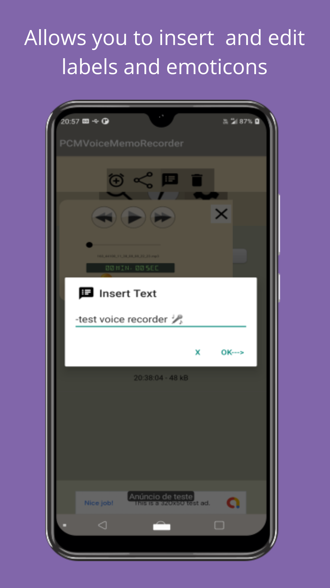 PCM VOICE MEMO RECORDER IS A TWOINONE APPLICATION, MP3 AUDIO RECORDER