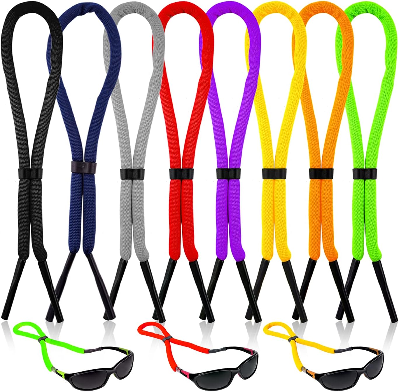 WXJ13 8 Pieces Floating Sunglass Strap Adjustable
